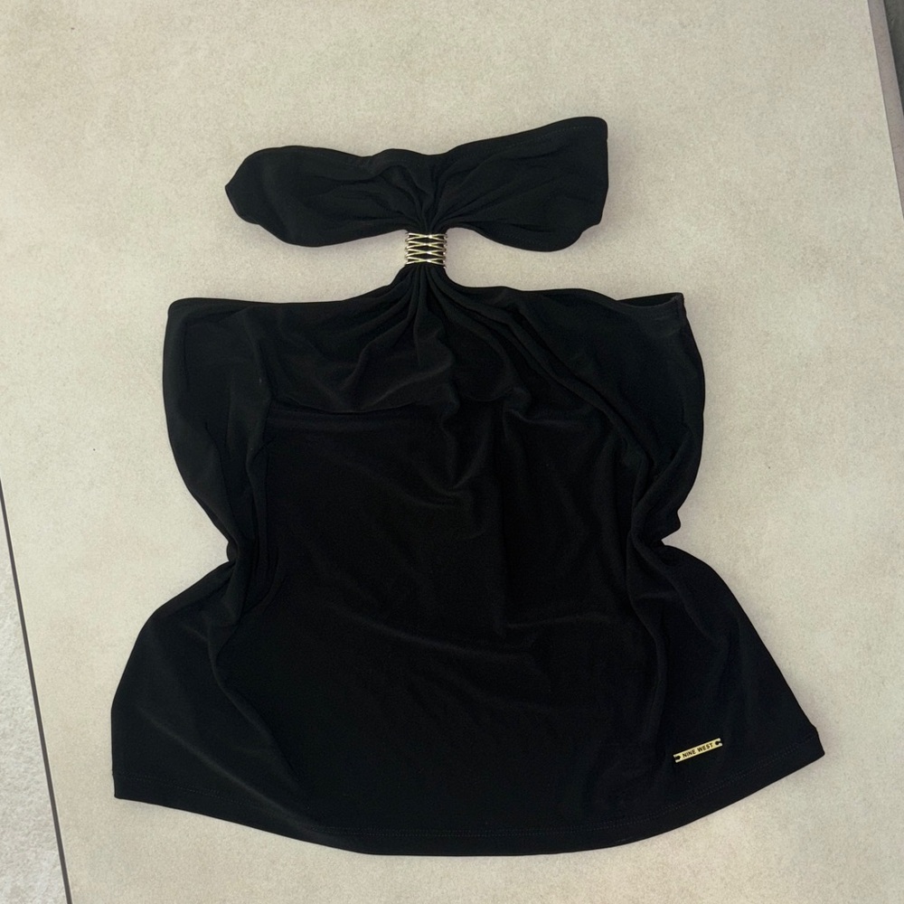 Mock Halter Neck Gold Hardware Tank from Nine West